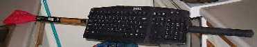 broomball stick with keyboard