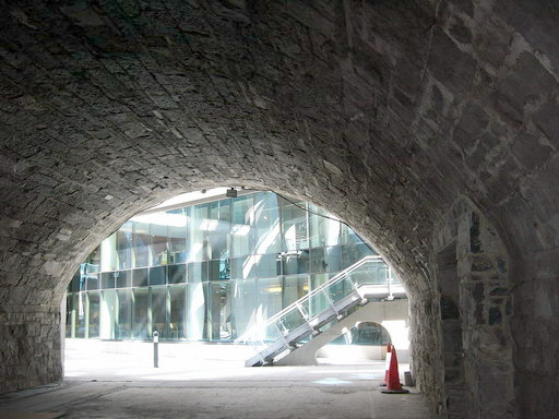 view from dublin tram arch view from dublin tram arch