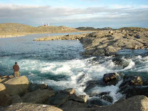 lone fisher casting below sylvia grinnell falls