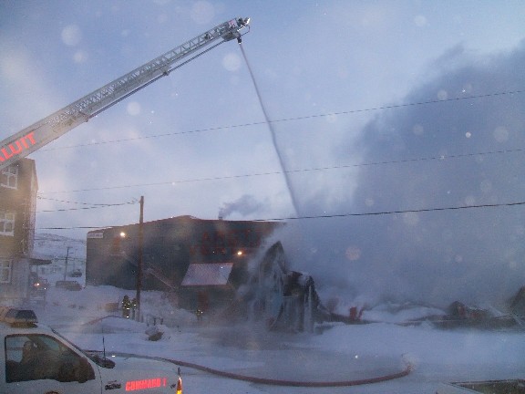 burning remnants of the snack