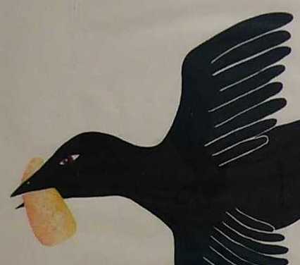 print image of bannock-stealing raven