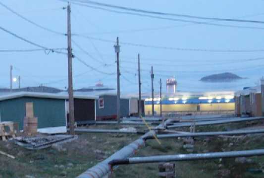 scenic iqaluit shot with pipes and ships