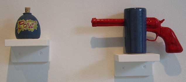 shotgun mug at triangle gallery in calgary