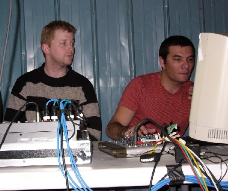 tech table gents - michael and 
diego