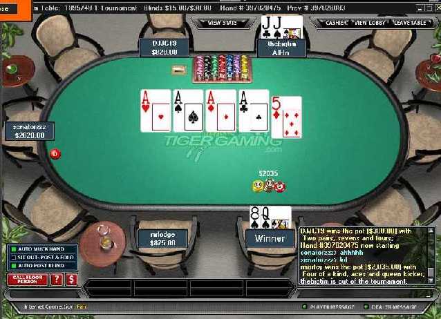 texas hold 'em after the call - Q high
beats pocket JJ