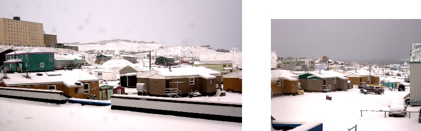 first snowfall of the season in 
iqaluit, october 2, 2005