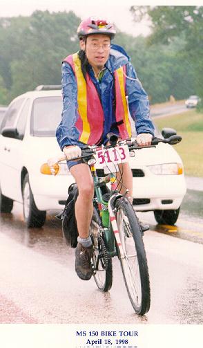 Senatorhung biking in the rain